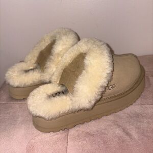 UGG Women’s Disquette Sheepskin Platform Slippers